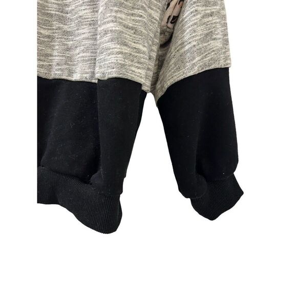 SHEIN Crew Neck Sweatshirt Girls Youth 11-12 Years Leopard Color block Size L - Picture 3 of 6